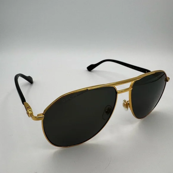 Gucci Gold Frame Sunglasses with Black Lenses - Picture 3 of 6